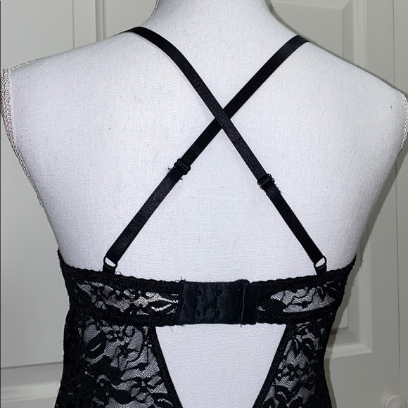 Gilligan & O'Malley Black Lace Teddy - Picture 5 of 8